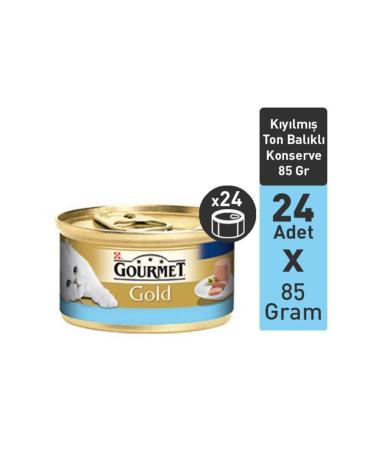 Purina Gourmet Gold Canned Cat Food with Minced Tuna 85 Gr X 24 Pieces