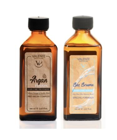 Valente Professional Hair Care Serum Argan Oil Set of 2