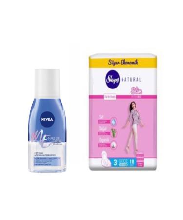 NIVEA Make Up Expert Dual Phase Eye Make Up Remover 125 Ml+sleepy Natural Soft Extra Fine Night(18)