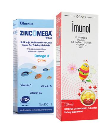 Zincomega Fish Oil 100 Ml And Imunol Syrup 150ml