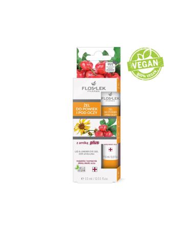 Floslek Eye Contour Care Gel Against Koperoz Under-Eye Bags Dark Circles for Sensitive Skin 15 ml