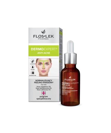 Floslek Acid Peeling Night Care with Lactobionic Acid for Oily and Problematic Skin 30 ml