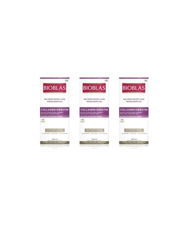 Bioblas Shampoo 360ml Collagen + Keratin Volume Shampoo X 3 Pieces