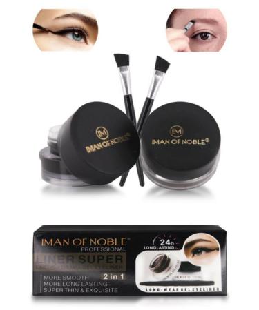 IMAN OF NOBLE 2-Pack Gel Eyeliner Brown & Black Tone Horizontal Box