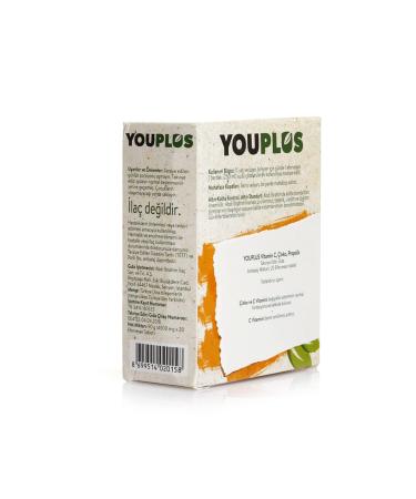 Youplus Vitamin C Zinc Propolis 20 Effervescent Tablets (1 PIECE) - Buy Online on GoSupps.com