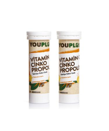 Youplus Vitamin C Zinc Propolis 20 Effervescent Tablets (1 PIECE) - Buy Online on GoSupps.com