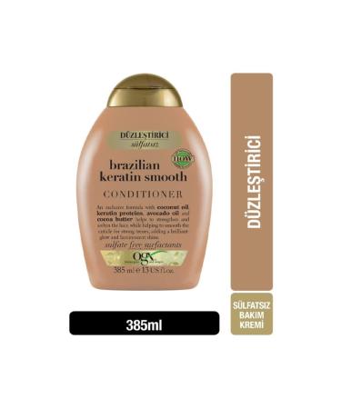 OGX Straightening Brazilian Keratin Conditioner 385 ml - Buy Online on GoSupps.com