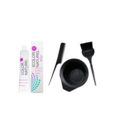 Color Naturel Permanent Hair Dye 100 Ml Blue + Hair Coloring Set