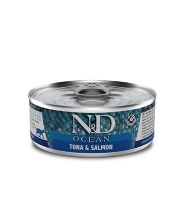 N & D Neo Pet Market Nd Ocean Tuna and Salmon Cat Canned Food 80 Gr X 3 Pieces