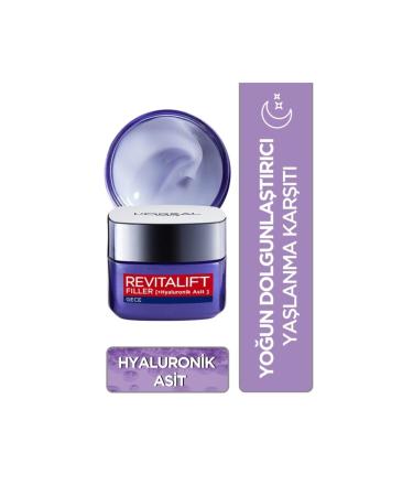 L'Oreal Paris Loreal Revitalift Filler Intensive Plumping Anti-Aging Night Cream 50ml - Buy Online on GoSupps.com