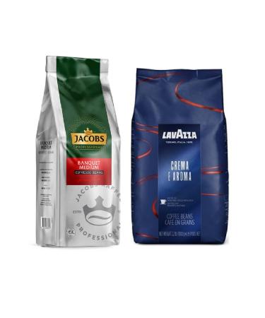 LavAzza Crema E Aroma Bean Coffee 1kg+banquet Medium Espresso Beans 1kg