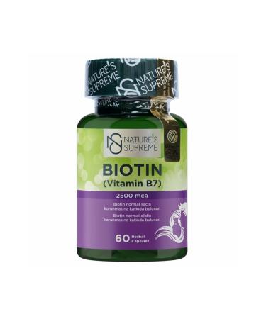 Natures Supreme Biotin 2500 Mcg 60 Capsules
