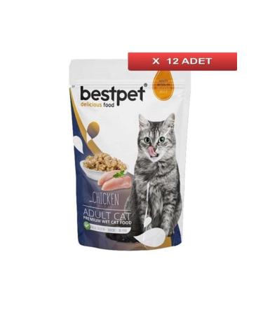 Bestpet Jelly Pouch Chicken Cat Food 85 Gr (12 Pieces)