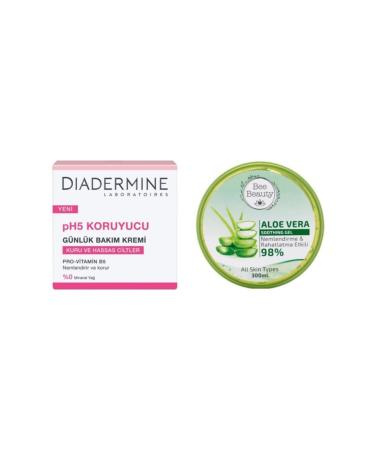Diadermine Ph5 Protective Daily Care Cream 50 Ml. +aloe Vera Gel 300 Ml