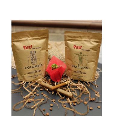 red coffee company colombia & brasilian filter coffee double pack 500gr