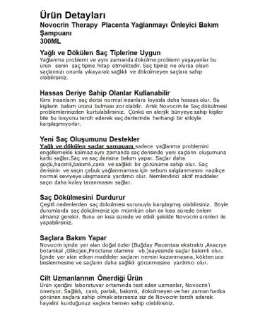 Novocrin Placenta Oily and Hair Loss Care Shampoo 300ml 3 Pieces - Buy Online on GoSupps.com