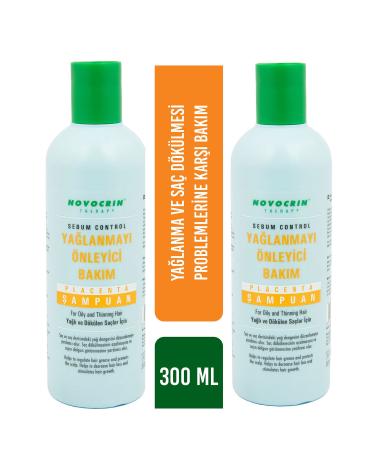 Novocrin Placenta Shampoo for Oily and Falling Hair 300 ml 2 Pieces - Buy Online on GoSupps.com