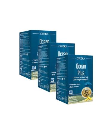 Ocean Plus 1200 Mg Omega3 Fish Oil 50 Capsules 3 Pieces
