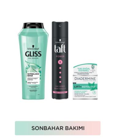 Gliss Autumn Care Set Nutribalance Shampoo 500 ml + Diadermine Lift + Botology Anti-Wrinkle
