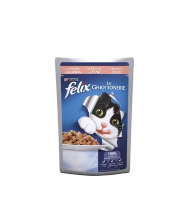 FELIX Adult Cat Pouch Cat Wet Food with Salmon 12 Pieces