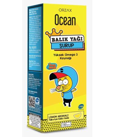 Ocean Orzax Fish Oil Syrup Lemon Flavored 150ml