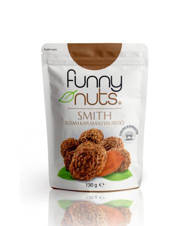 Funny Nuts Smith Sesame Coated Peanuts 130 gr Packages 1 Box 12 Packages (1560 gr.)