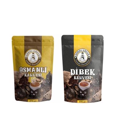 SARAY KAHVE 2 Pack Ottoman Coffee 200 gr Dibek Coffee 200 gr
