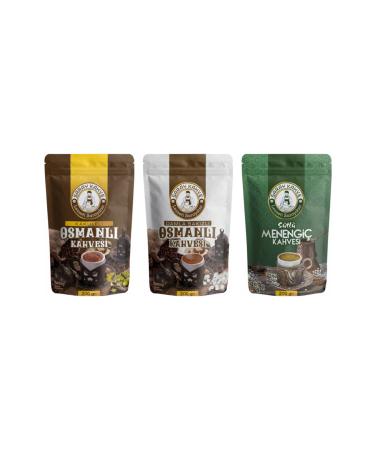 SARAY KAHVE 3-Pack (Cardamom Mastic Menengic) Coffee 200 Gr
