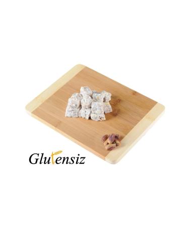 Snack Plate Gluten-Free Double Roasted Pistachio Turkish Delight with Powdered Sugar - 500 Gr