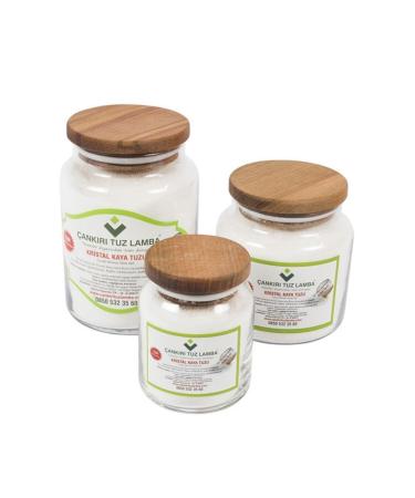 Cankiri Salt Lamp All Powder Cankiri Crystal Rock Salt Net 1750 Gr 3-Piece Mixed Set