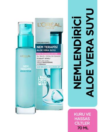 L'Oreal Paris Moisture Therapy Aloe Vera Juice Dry and Sensitive Skin Cream 70 Ml