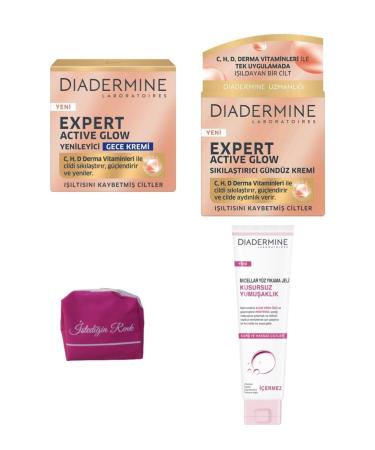 Diadermine Expert Active Glow Regenerating Night 50 Ml Day Dry and Sensitive Skin Gel 150 Ml Bag