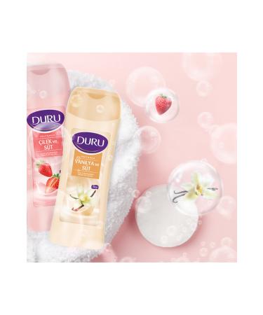 Duru Fruit Milk Strawberry and Milk Shower Gel 450 ml - Buy Online on GoSupps.com