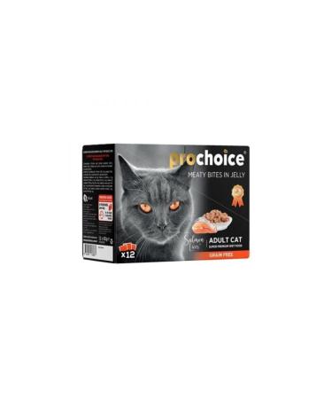 Pro Choice Pro Choice Salmon and Liver Family Pack Adult Cat Canned Food 12x85 gr
