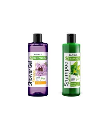 Farmasi Botanics Nettle Essence Shampoo + Botanics Verbena Essence Refreshing Shower Gel 500 Ml 2 Pieces