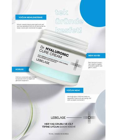 LEBELAGE 8 Types of Hyaluronic Acid Complex Intensive Moisturizing Cream Dr Hyaluronic Cure Cream - Buy Online on GoSupps.com