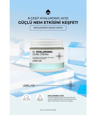 LEBELAGE 8 Types of Hyaluronic Acid Complex Intensive Moisturizing Cream Dr Hyaluronic Cure Cream - Buy Online on GoSupps.com