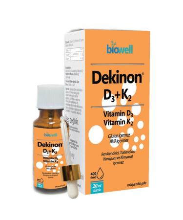 Biowell Dequinon D3 + Vitamin K2 400 Drops 20 ml
