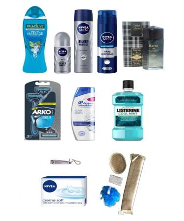 NIVEA Groom Engagement Wedding Bouquet - Men's Personal Care Set 15 Pieces