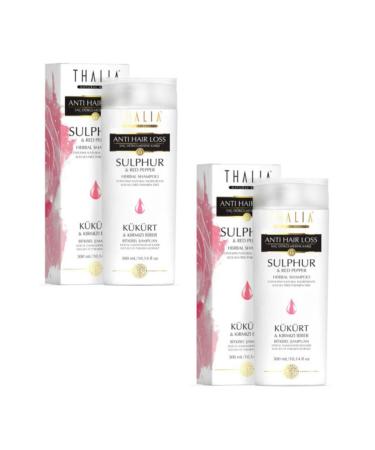 Thalia Sulfur and Red Pepper Extract Anti-Hair Loss Shampoo 300 Ml X 2 Pieces