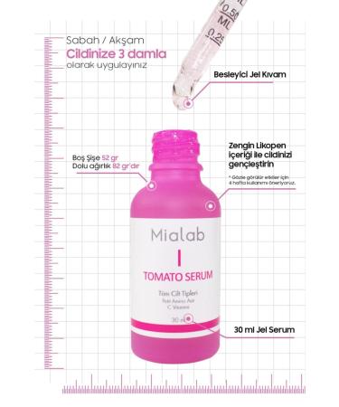 Mialab Tomato Face And Skin Serum - Tomato Serum-dull/uneven Acne/blemishes Anti-Aging - Buy Online on GoSupps.com