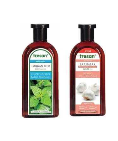 Tresan Nettle Oily Hair 300 ml Garlic Extract 300 ml Shampoo