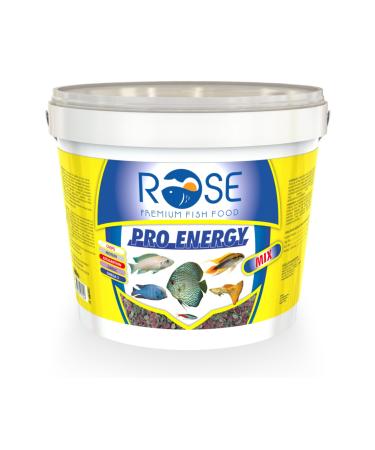 Rose Pro Energy Mix Chips 2400 gr Bucket Tropical + Malawi Cichlid + Discus Fish Food