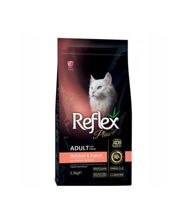 Reflex Plus Hairball Adult Cat Food with Salmon for Cats 1.5 kg