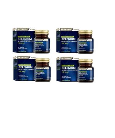 Nutraxin Sugar-Free Selenium 100 Tablets x4