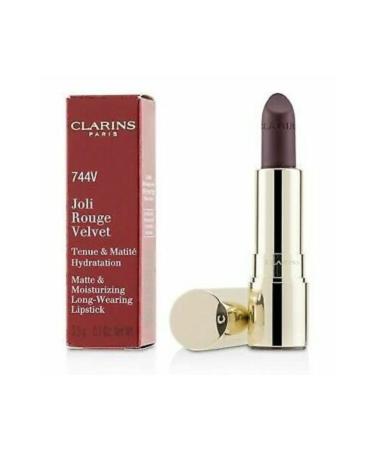 Clarins Joli Rouge Velvet Matte Lipstick 744v Plum