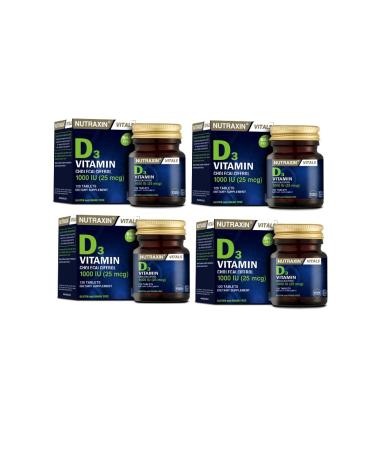 Nutraxin Vitamin D3 120 Tablets X4 Pieces