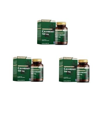 Cranberry Containing Nutraxin Fruit Extract 60 Tablets 3 Pieces
