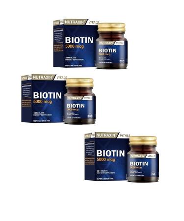 Nutraxin Gluten-Free Biotin 30 Tablets 3 Pieces