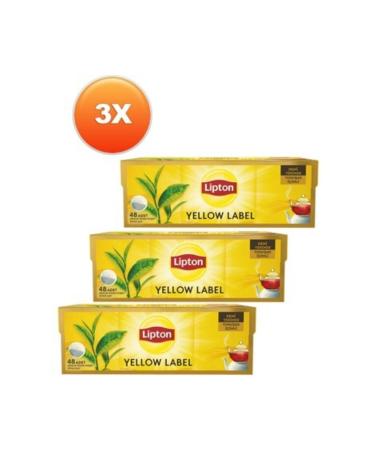 Lipton Teapot Tea Bag Yellow Label 3.2 Gr 48 x 3 Pack